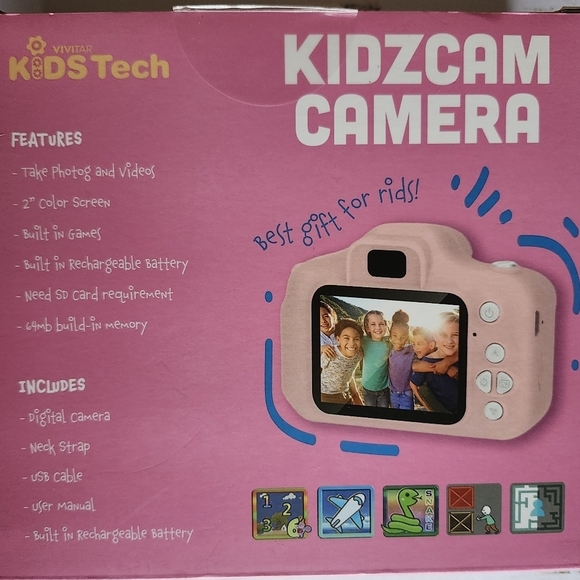 Vivitar Kids Tech KidzCam Camera - Pink/White Unicorn - Picture 2 of 5